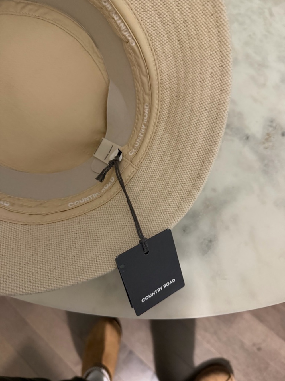 Country Road Beige Knit Bucket Hat - Picture 3 of 5